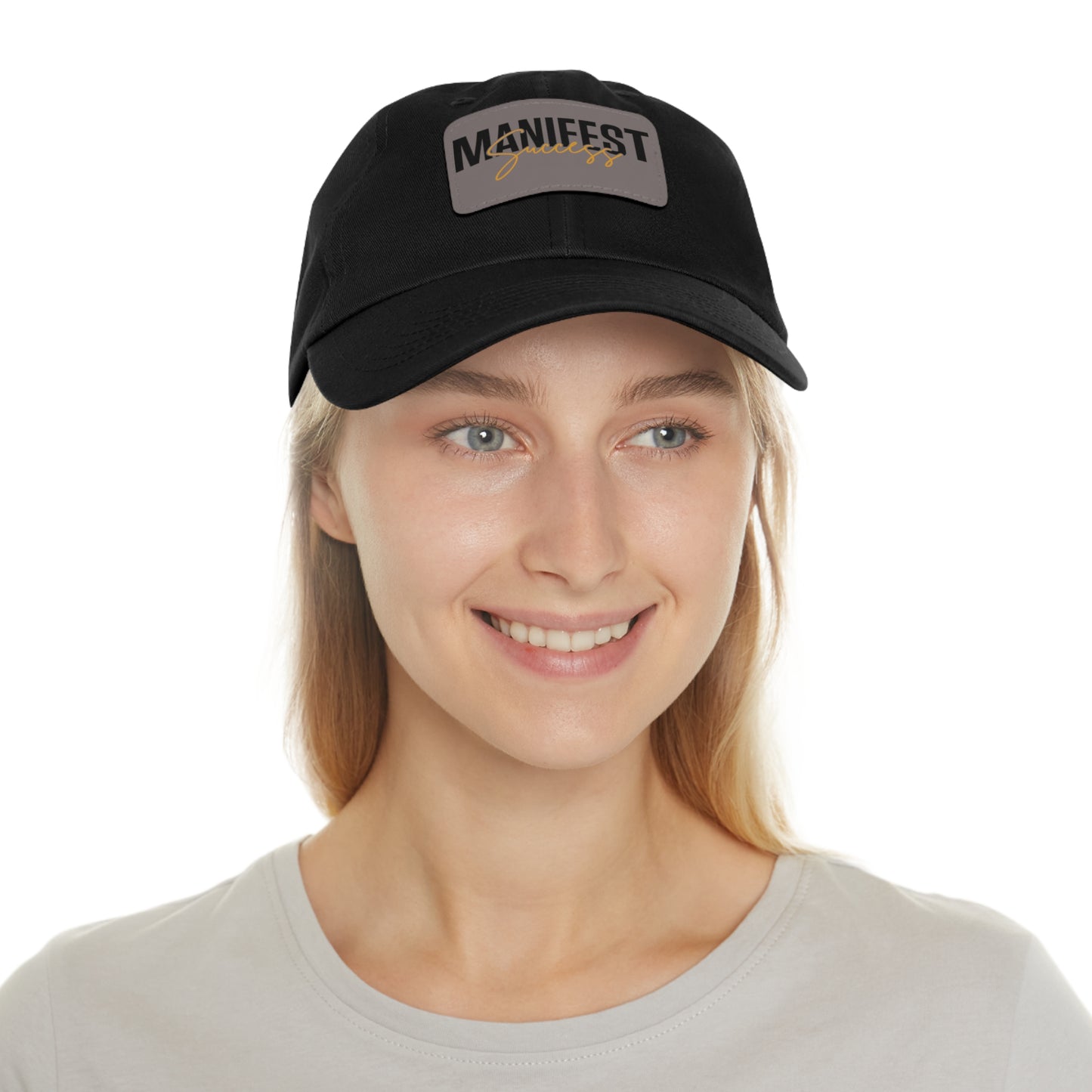 Manifest Success Hat with Leather Patch (Rectangle)