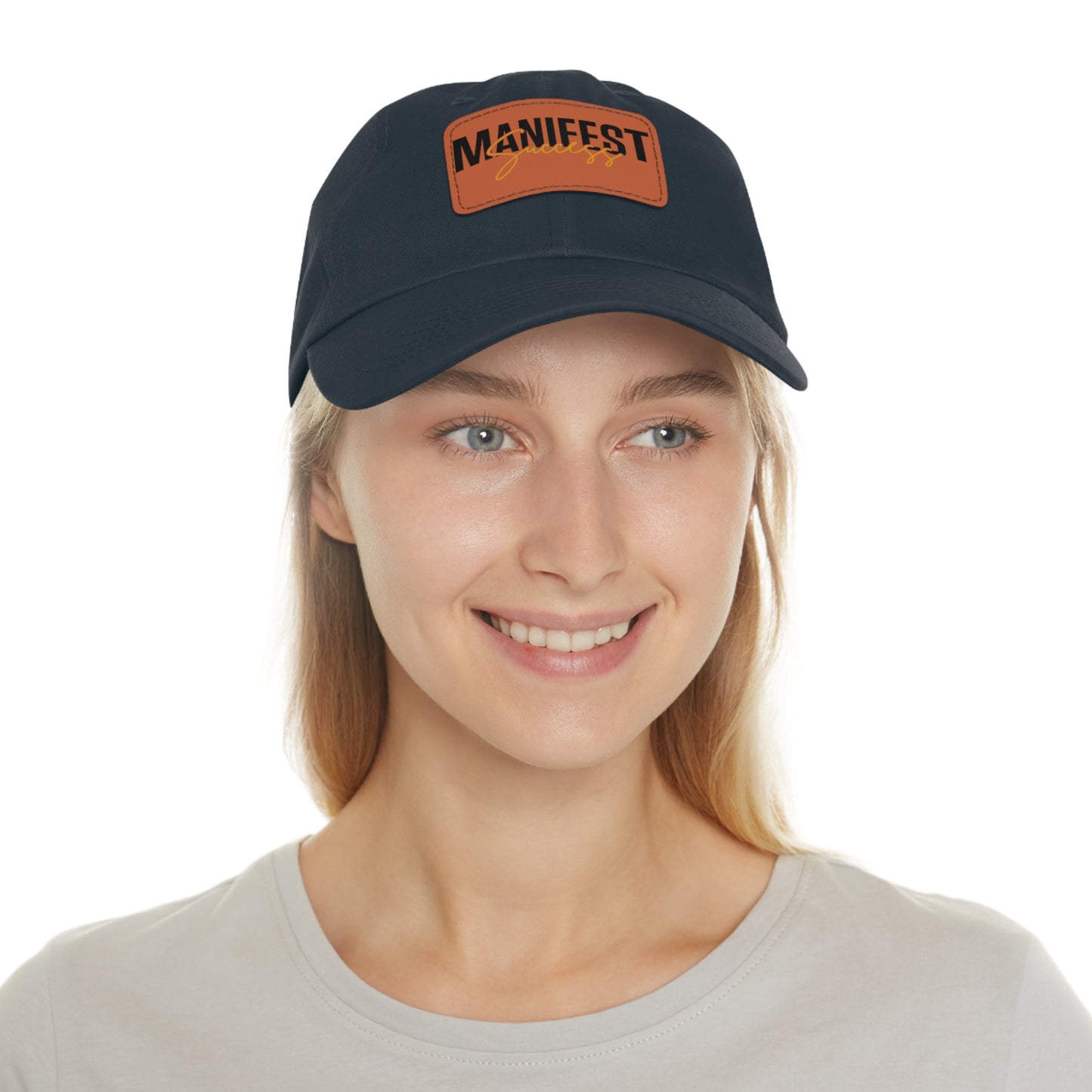 Manifest Success Hat with Leather Patch (Rectangle)